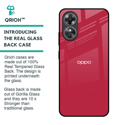 Solo Maroon Glass case for OPPO A17
