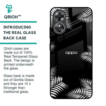 Zealand Fern Design Glass Case For OPPO A17