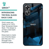 Polygonal Blue Box Glass Case For OPPO A17