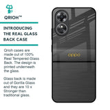 Grey Metallic Glass Case For OPPO A17