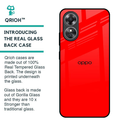 Blood Red Glass Case for OPPO A17