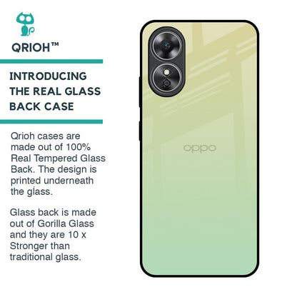 Mint Green Gradient Glass Case for OPPO A17