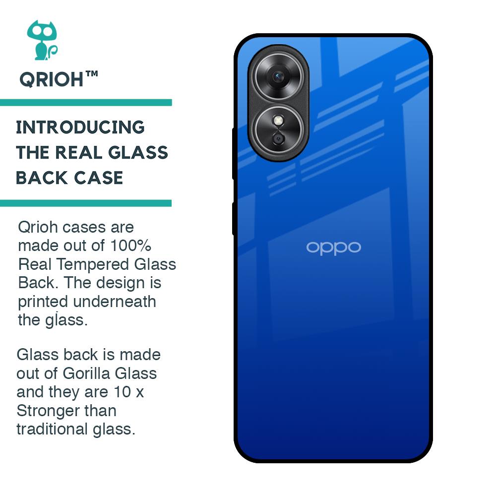 Egyptian Blue Glass Case for OPPO A17