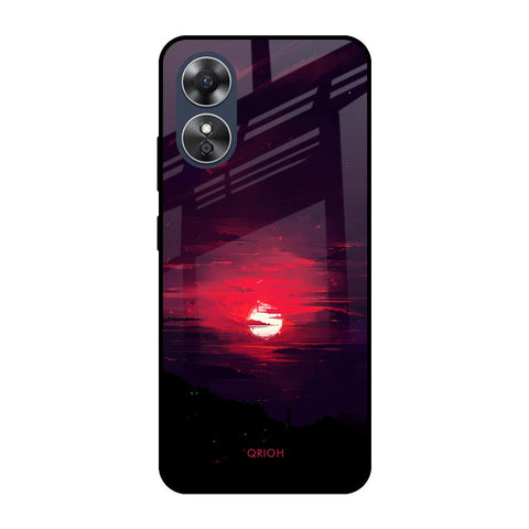 Morning Red Sky OPPO A17 Glass Cases & Covers Online