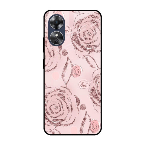 Shimmer Roses OPPO A17 Glass Cases & Covers Online