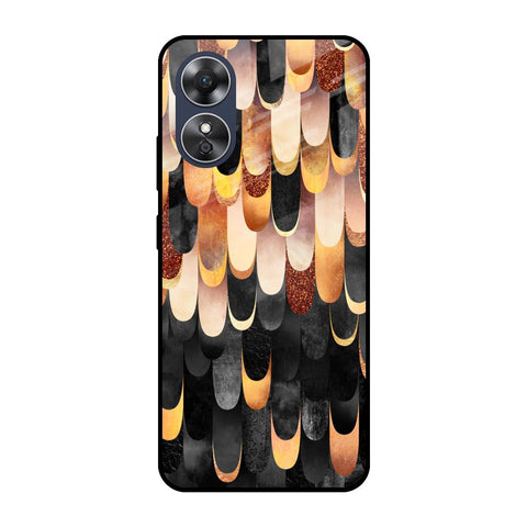 Bronze Abstract OPPO A17 Glass Cases & Covers Online
