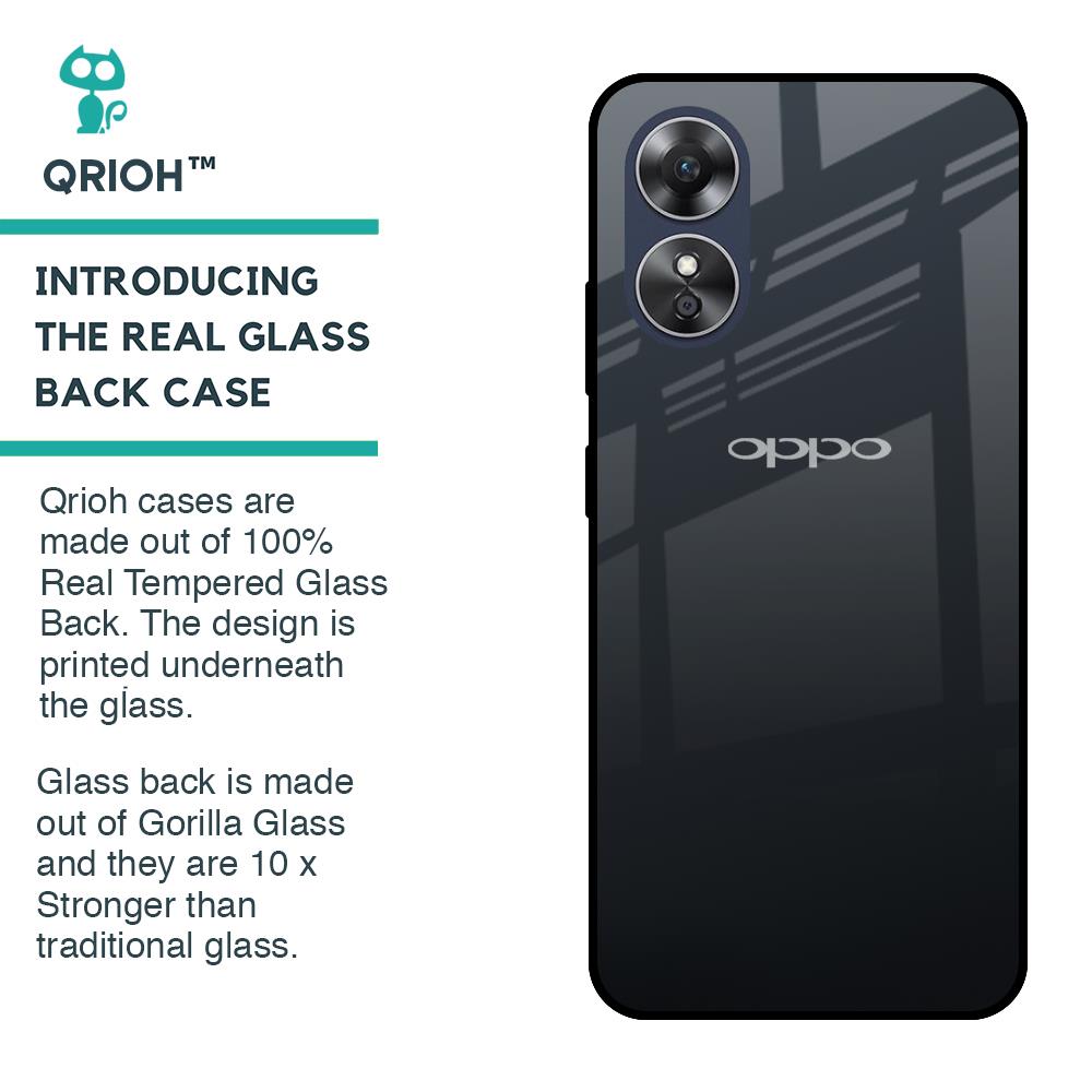 Stone Grey Glass Case For OPPO A17
