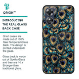 Peacock Feathers Glass case for OPPO A17