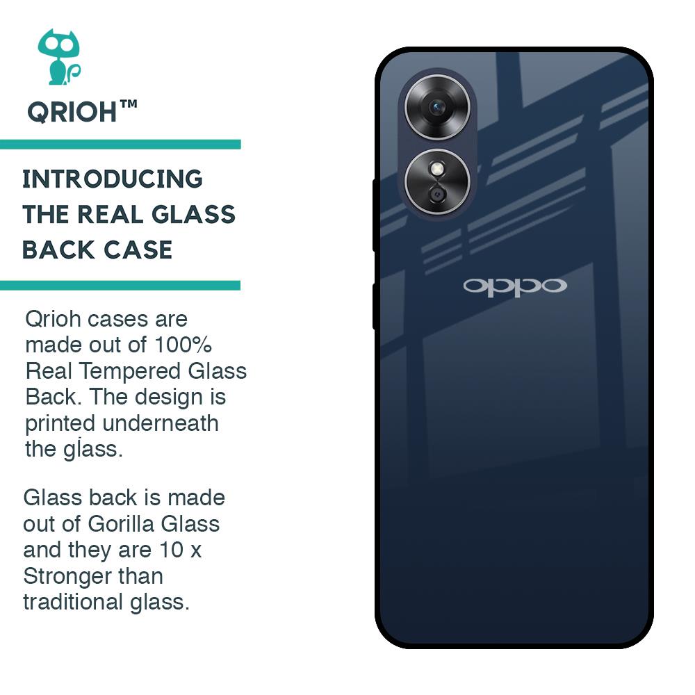 Overshadow Blue Glass Case For OPPO A17