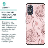 Shimmer Roses Glass case for OPPO A17