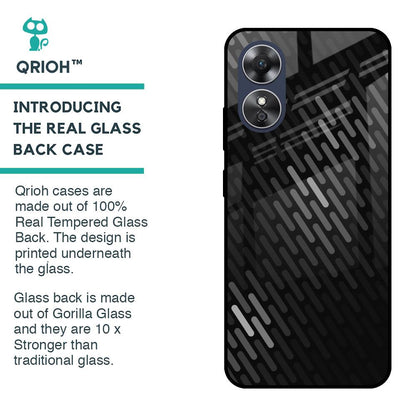 Dark Abstract Pattern Glass Case For OPPO A17