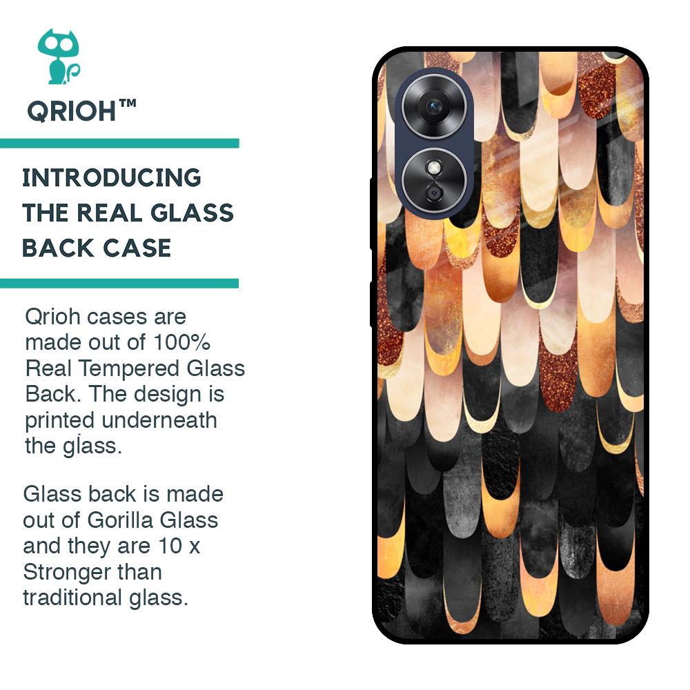 Bronze Abstract Glass Case for OPPO A17