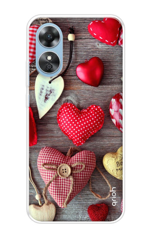 Valentine Hearts Oppo A17 Back Cover