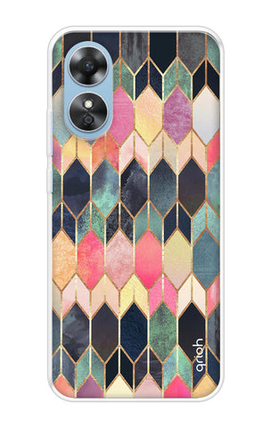 Shimmery Pattern Oppo A17 Back Cover