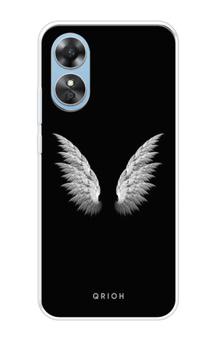 White Angel Wings Oppo A17 Back Cover