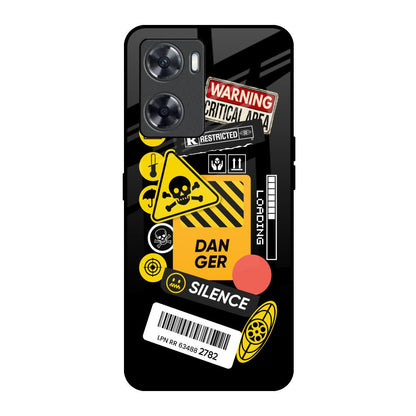 Danger Signs OnePlus Nord N20 SE Glass Back Cover Online