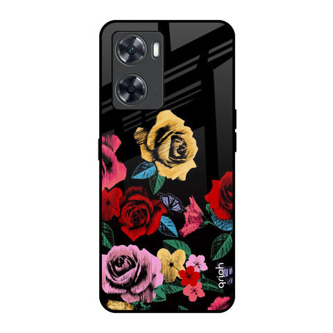 Floral Decorative OnePlus Nord N20 SE Glass Back Cover Online