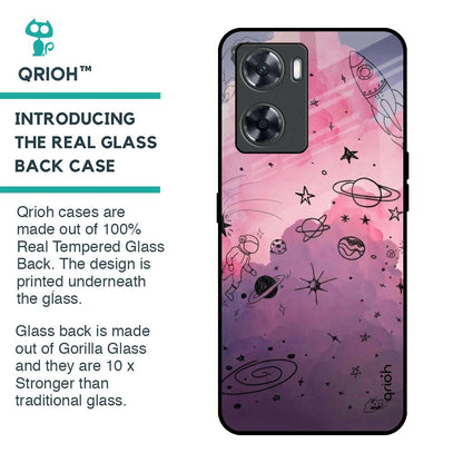 Space Doodles Glass Case for OnePlus Nord N20 SE