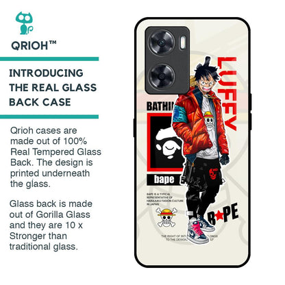 Bape Luffy Glass Case for OnePlus Nord N20 SE