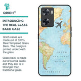 Travel Map Glass Case for OnePlus Nord N20 SE