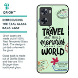 Travel Stamps Glass Case for OnePlus Nord N20 SE