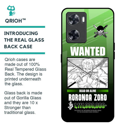 Zoro Wanted Glass Case for OnePlus Nord N20 SE