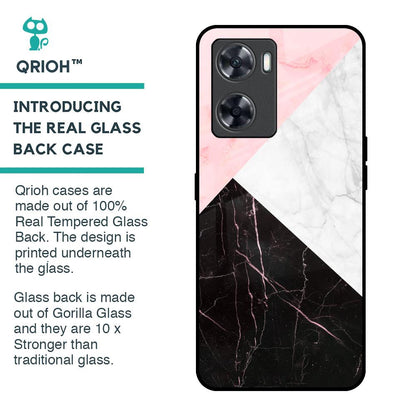 Marble Collage Art Glass Case For OnePlus Nord N20 SE