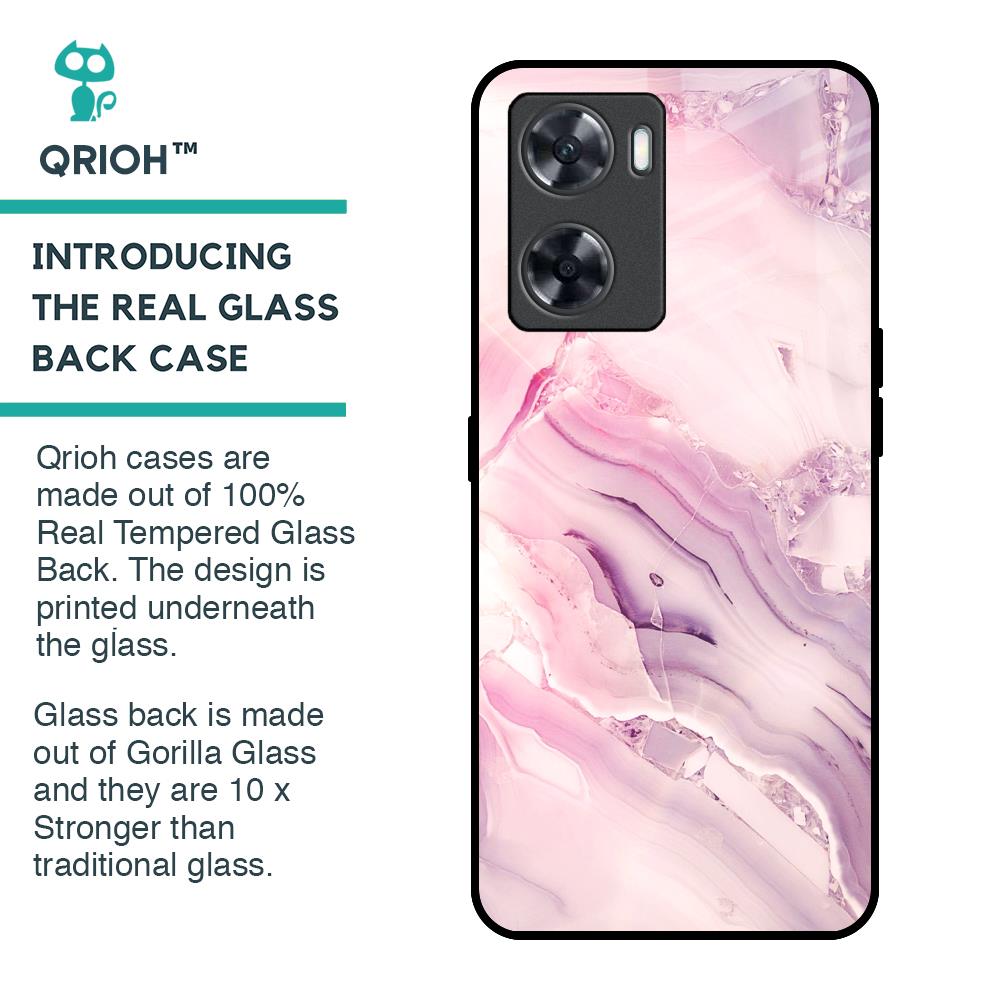 Diamond Pink Gradient Glass Case For OnePlus Nord N20 SE