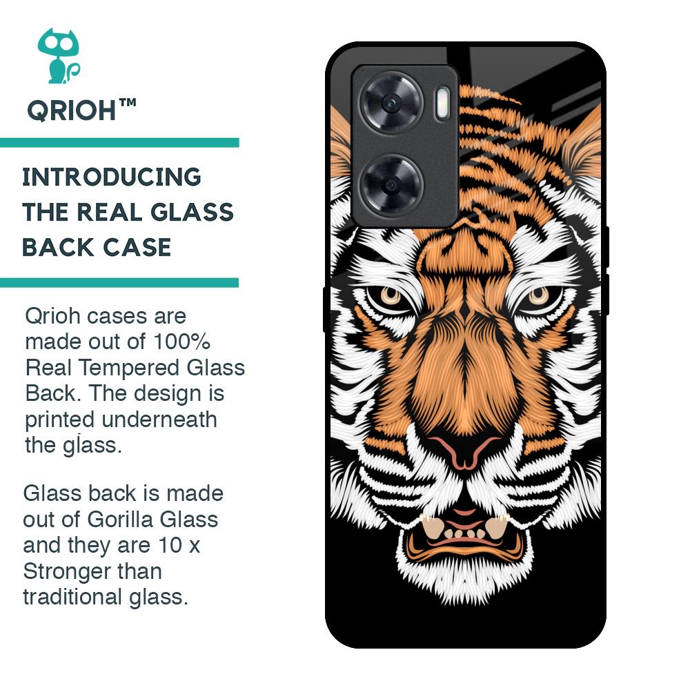Angry Tiger Glass Case For OnePlus Nord N20 SE