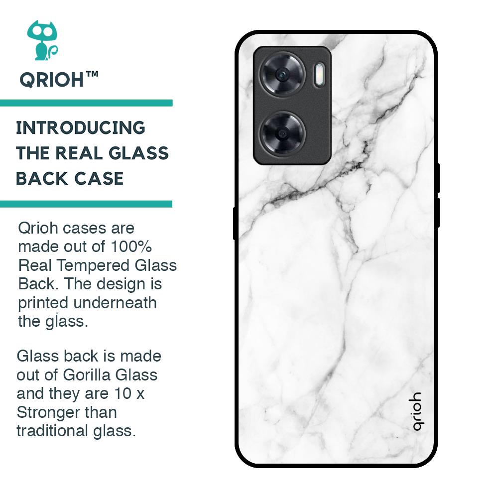 Modern White Marble Glass Case for OnePlus Nord N20 SE