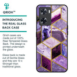 Purple Rhombus Marble Glass Case for OnePlus Nord N20 SE