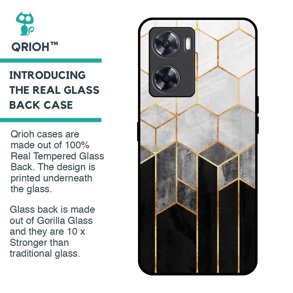 Tricolor Pattern Glass Case for OnePlus Nord N20 SE