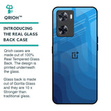 Blue Wave Abstract Glass Case for OnePlus Nord N20 SE