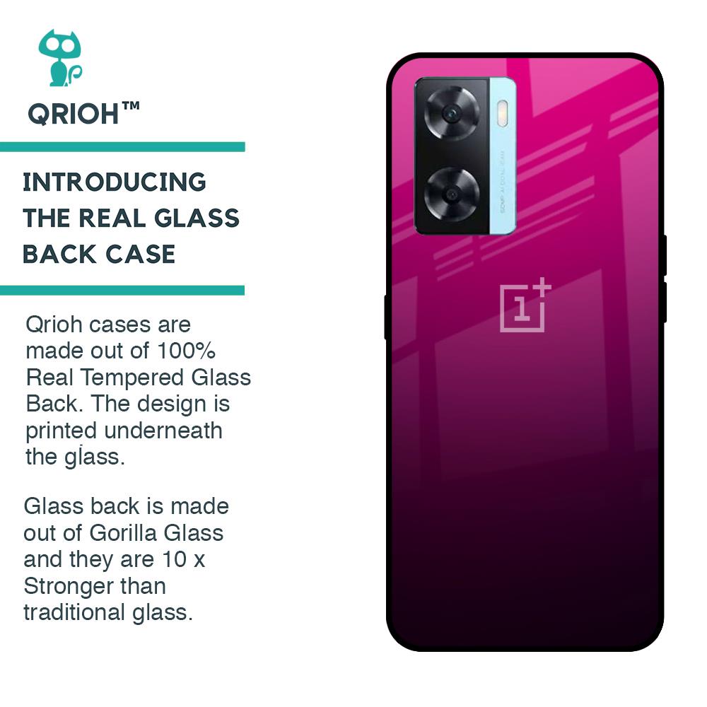Purple Ombre Pattern Glass Case for OnePlus Nord N20 SE