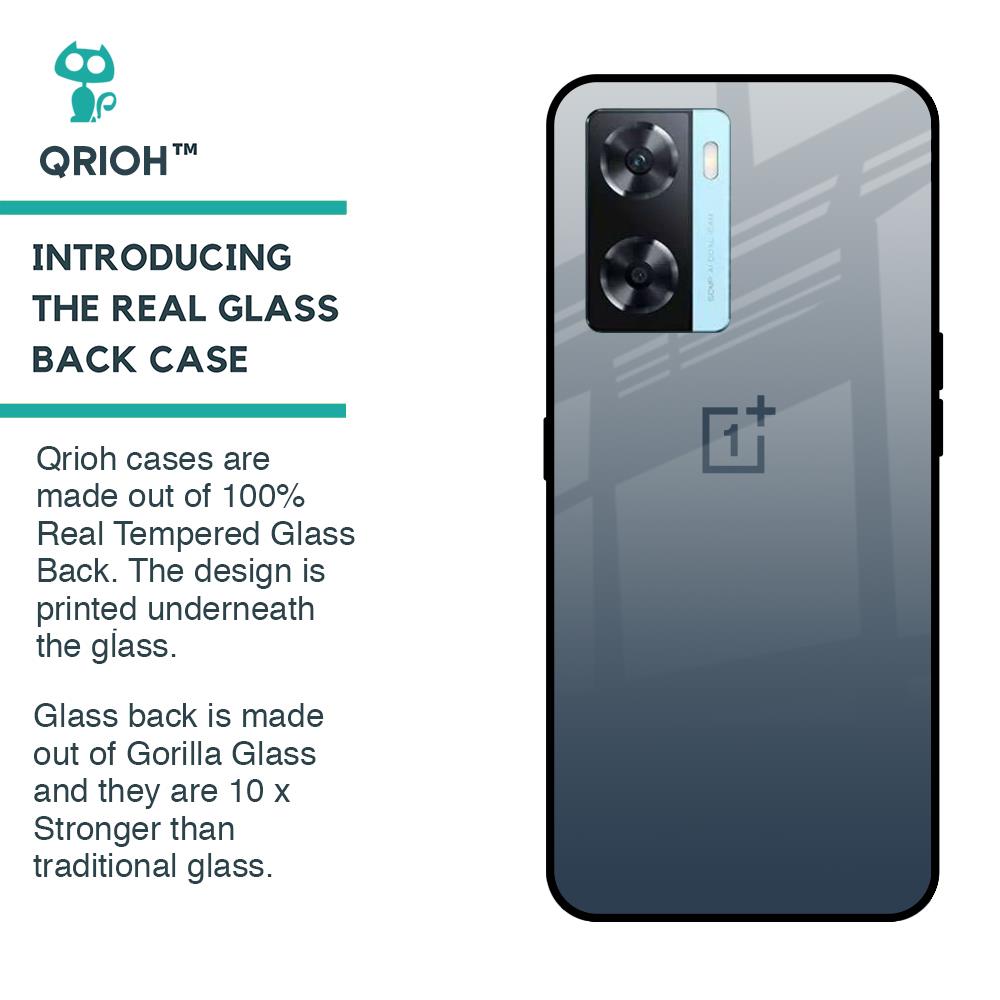 Smokey Grey Color Glass Case For OnePlus Nord N20 SE