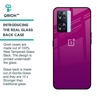 Magenta Gradient Glass Case For OnePlus Nord N20 SE