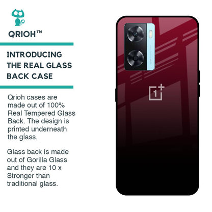 Wine Red Glass Case For OnePlus Nord N20 SE