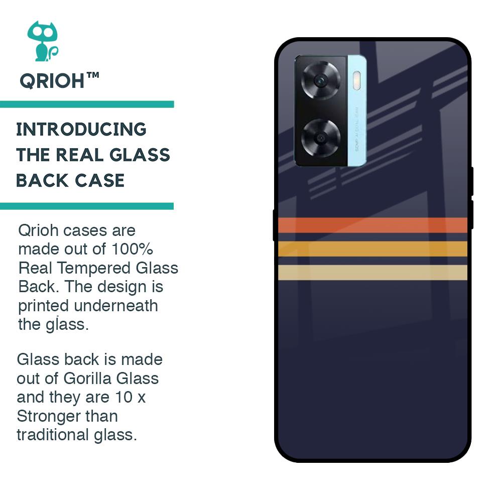 Tricolor Stripes Glass Case For OnePlus Nord N20 SE