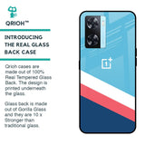 Pink & White Stripes Glass Case For OnePlus Nord N20 SE