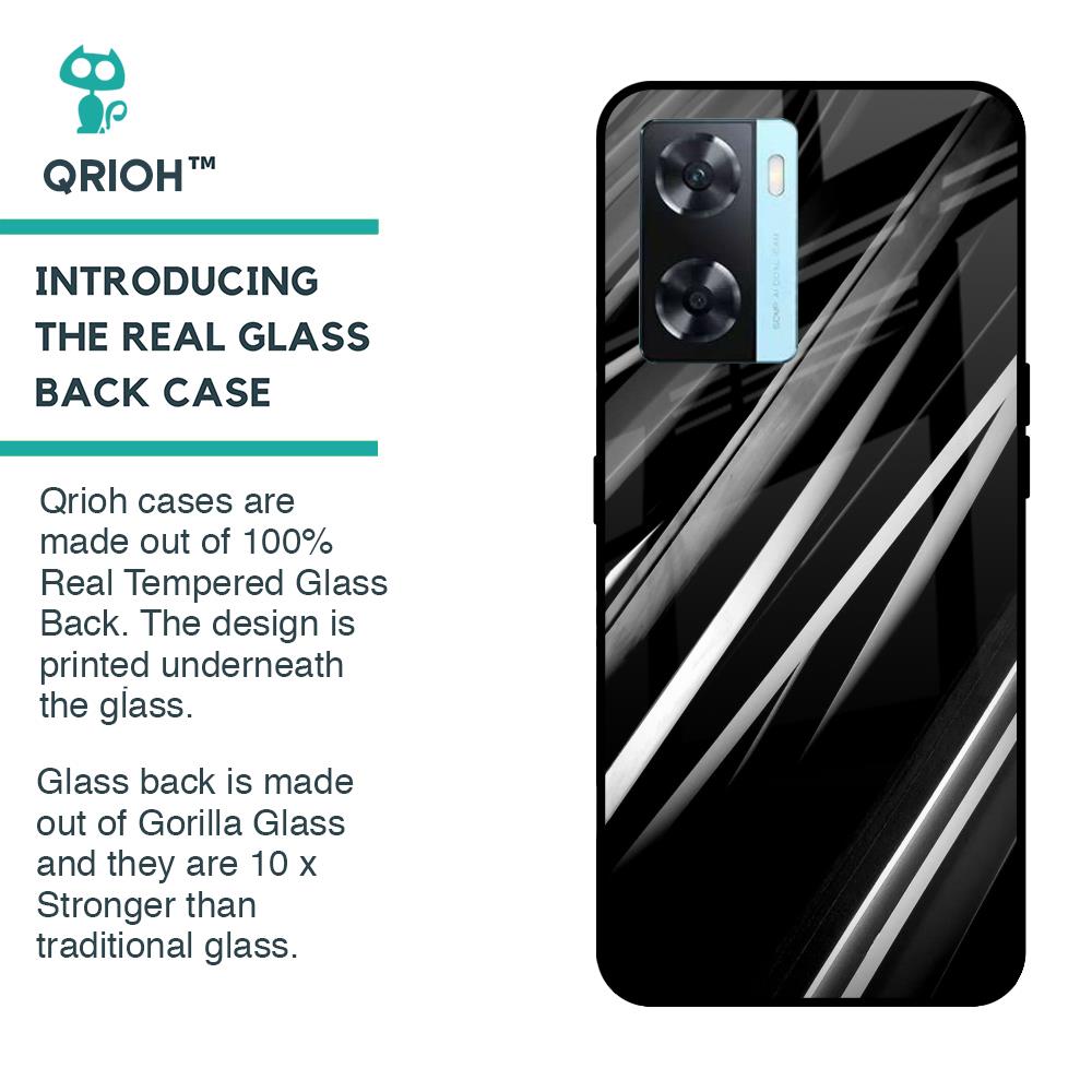 Black & Grey Gradient Glass Case For OnePlus Nord N20 SE
