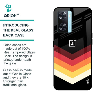 Abstract Arrow Pattern Glass Case For OnePlus Nord N20 SE