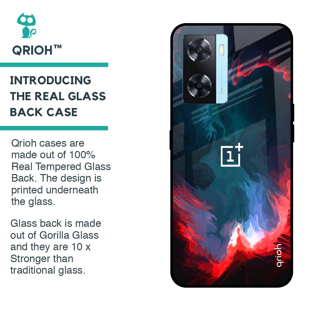 Brush Art Glass Case For OnePlus Nord N20 SE