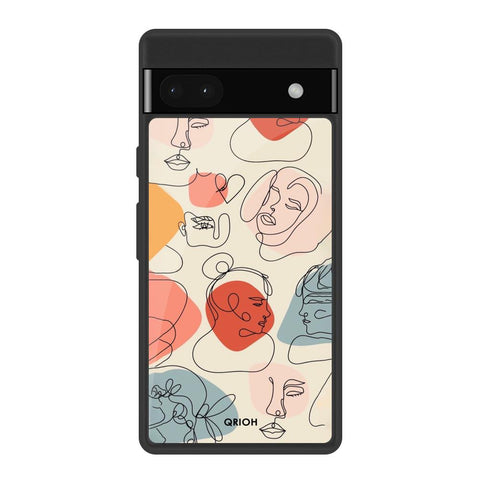 Abstract Faces Google Pixel 6a Glass Back Cover Online