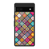 Multicolor Mandala Google Pixel 6a Glass Back Cover Online