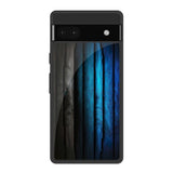 Grey & Blue Wooden Texture Google Pixel 6a Glass Back Cover Online