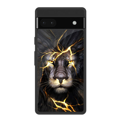 Golden Grey Lion Google Pixel 6a Glass Back Cover Online