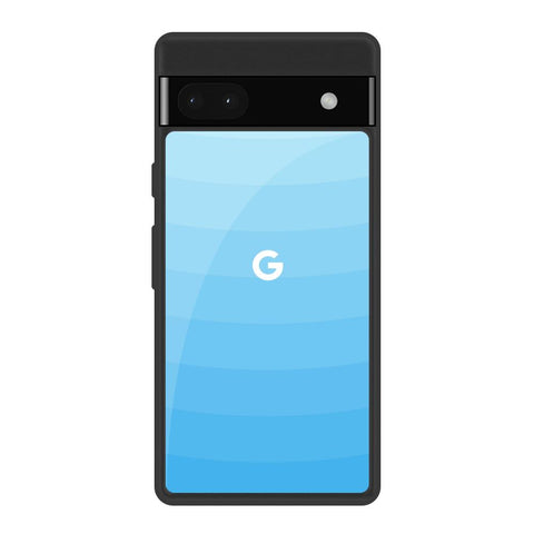 Wavy Blue Pattern Google Pixel 6a Glass Back Cover Online
