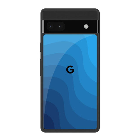 Blue Wave Abstract Google Pixel 6a Glass Back Cover Online