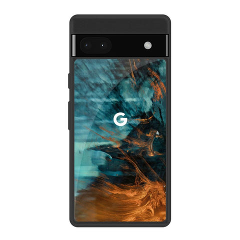 Golden Splash Google Pixel 6a Glass Back Cover Online
