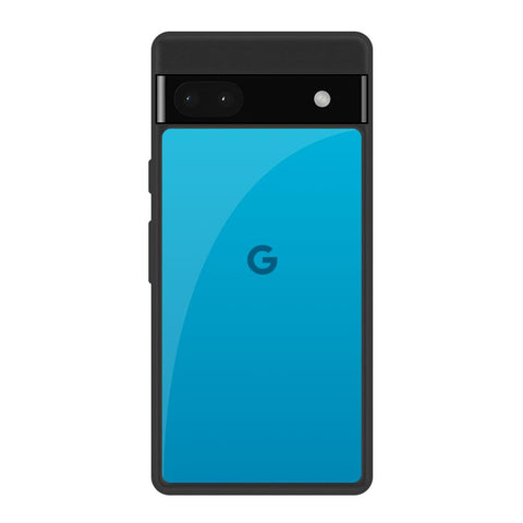 Blue Aqua Google Pixel 6a Glass Back Cover Online